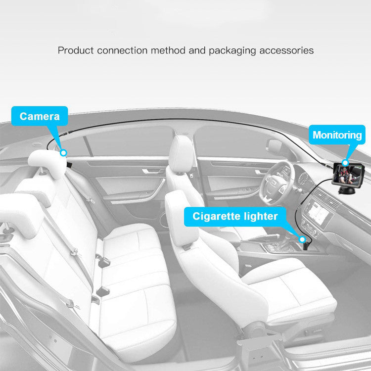 BabyCam Drive – מצלמת רכב לתינוק עם מסך 5 אינץ’ HD עם ראיית לילה