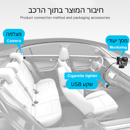 BabyCam Drive – מצלמת רכב לתינוק עם מסך 5 אינץ’ HD עם ראיית לילה